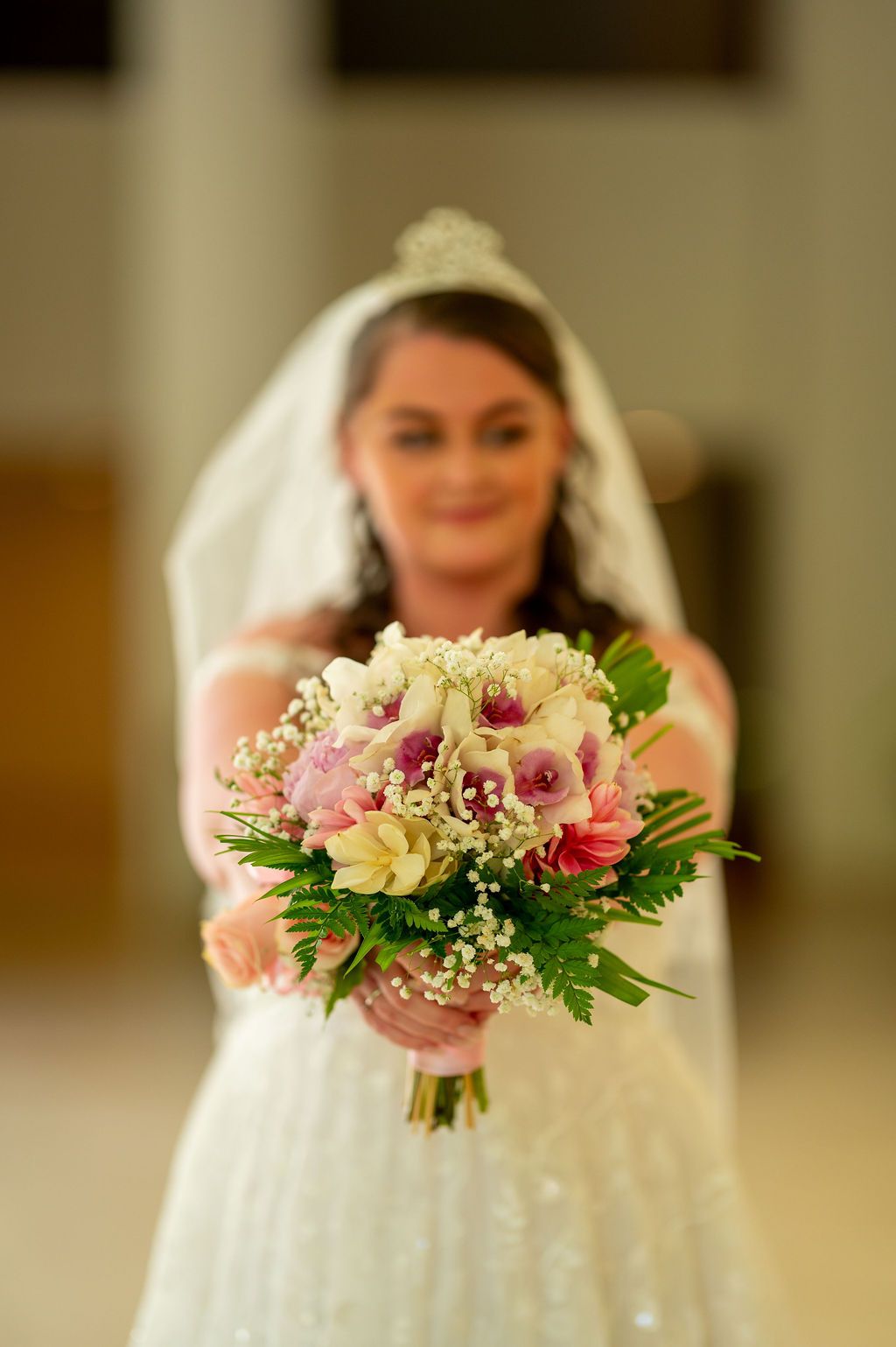 Interior wedding shot